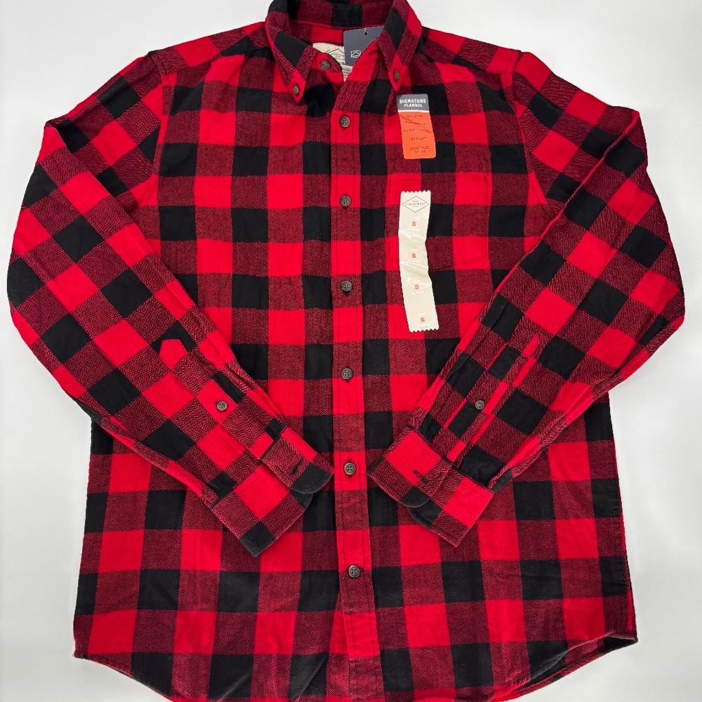 St John's Bay Super Soft Signature Flannel Cassic Fit Size Small 054